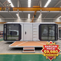 Maison capsule de 28 m² avec salle de bain intelligente, cabine modulaire pour projets d'hébergement touristique
