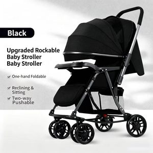 JXB Panoramic Sunroof Thermal Folding Portable Baby Stroller <strong>4</strong>-Wheel Braking Infant <strong>Pram</strong> - Product Image 4