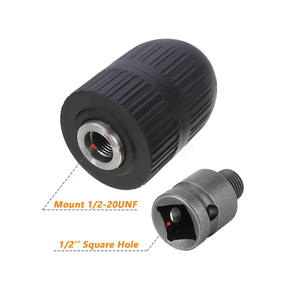 2-13mm 1/2 pouces-20UNF Adaptateur de <span class=keywords><strong>mandrin</strong></span> de <span class=keywords><strong>perceuse</strong></span> sans clé <span class=keywords><strong>pour</strong></span> clé à chocs - Product Image 4