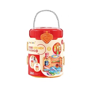 Plastic Cross-border Children's Play House <b>Toy</b> Storage Handbag <b>Kitchen</b> Makeup Medical Tools Burger Supermarket Parent-child - Product Image 2