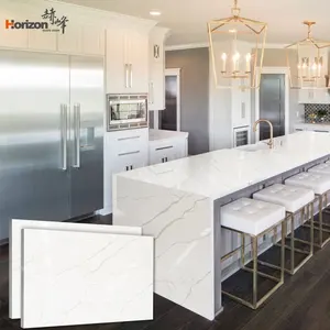 Horizon white mirror fleck man made worktop suppliers marble quartz stone countertops