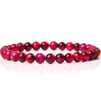 4mm Trendiges Kugel-Halbedelstein-Yoga-Armband Natürliche Energieheilende Karneol Rosenquarz Jade Türkis Achat Holz Unisex