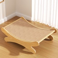 Grand grattoir moderne en sisal pour chat avec lit intégré, résistant aux griffures, fauteuil de détente sans perte de fibres
