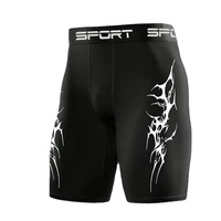 Pantalones Cortos Deportivos de Compresión Estilo Gótico para Hombre, Alta Elasticidad, para Ciclismo, Running, Gimnasio, Ajuste Ceñido, para Triatlón y Entrenamiento al Aire Libre