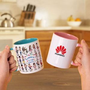 Tasses à café en céramique personnalisées BSCI, promotionnelles, écologiques, pour la rentrée scolaire, avec logo personnalisé - Product Image 1