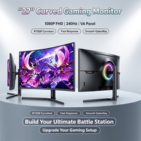 Moniteur de jeu incurvé 27 pouces de qualité Esports 240Hz 1ms R1500 Écran VA 1920x1080 FHD 100% sRGB pour salle de jeux Achat en gros