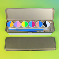 Kit de peinture corporelle professionnel, bonne couverture, non toxique, peinture pour le visage perlée activée par l'eau, pour adolescents et adultes, peinture pour le visage et le corps