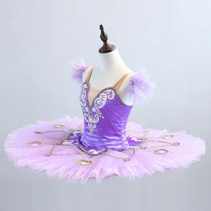 T0166 <span class=keywords><strong>Tutu</strong></span> de ballerine <span class=keywords><strong>pas</strong></span> <span class=keywords><strong>cher</strong></span> en Satin violet lilas - Product Image 2
