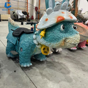 Coche de paseo de dinosaurio eléctrico para niños que funciona con monedas de diversión para el centro comercial - Product Image 2