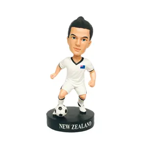 Football Player Bobble head, Exquisite Detail 3D Figurine Collection for Car Home Decoration