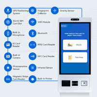 OEM restauration rapide 21.5 27 pouces imprimante de commande QR Code POS support Table support Android tactile Kiosque tablette pour libre-service