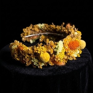 Corona de <span class=keywords><strong>Flores</strong></span> Secas Boho <span class=keywords><strong>para</strong></span> Novia, Guirnalda Floral Eterna, Tocado Romántico <span class=keywords><strong>para</strong></span> Boda, Aniversario, Fotografía en la Playa - Product Image 3
