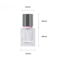 Flacon de voyage portable carré pour fond de teint liquide et correcteur 10 ml, avec bouchon en verre et pompe à lotion sérigraphiée, emballage cosmétique pour échantillons