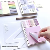 Bloc de Notas Espiral de Hojas Sueltas con Notas Adhesivas Expandibles, 60 Hojas, Multiusos, para Regalo, Diario Adhesivo para Uso Diario