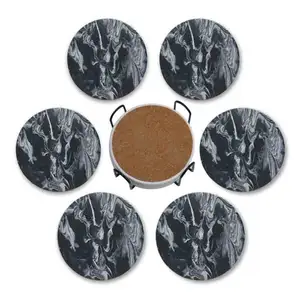Sottobicchieri da caffè in ceramica personalizzati con stampa UV Logo personalizzato con retro in sughero