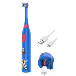 Cepillo de dientes eléctrico giratorio recargable premium para niños, 60 °   Diseño de ángulo de oscilación, alta eficiencia de vibración para la limpieza de dientes - Product Image 2