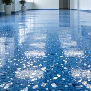 Nouvelle peinture liquide pour sols auto-nivelante imperméable à l'eau de la marque Luzhi, sable coloré époxy JS, résistante à l'usure, antidérapante, revêtement terrazzo, 25 kg - Product Image 2