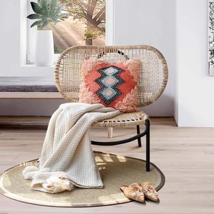 Ensemble de chaises en rotin, chaise de jardin ronde en bambou et rotin, style scandinave, mobilier d'extérieur durable - Product Image 3