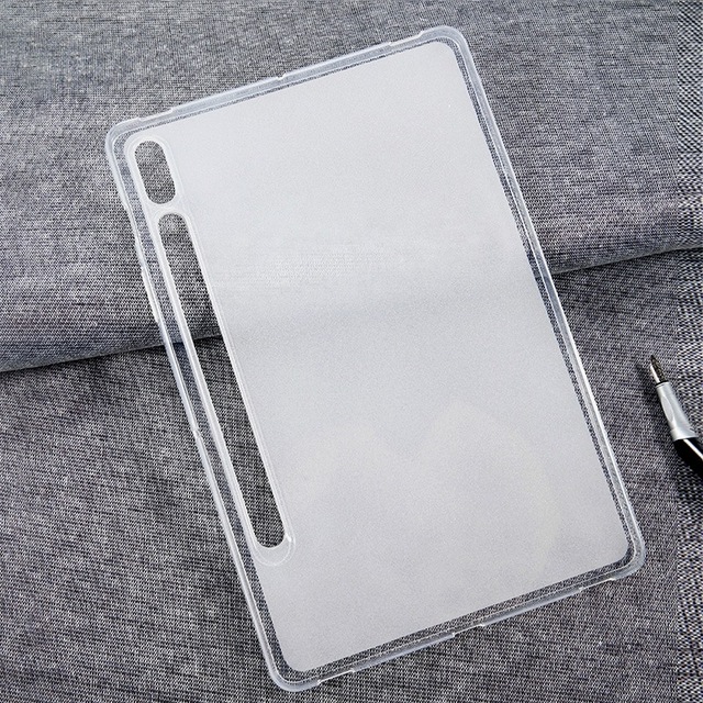 Selling Jelly Color Transparent Edge White Back Cover Black Color Soft TPU Protection Tablet Case for Samsung Tab a 10.1 2019