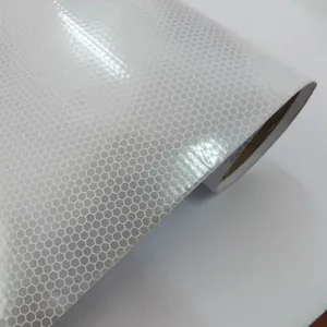 Pegatina de PVC de grado JCG-360YL, autoadhesiva, eco-solvente, brillante, Pancarta, rollo de vinilo reflectante prismático imprimible