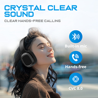 Casque sans fil ANC supra-auriculaire de haute qualité avec chipset Qualcomm, indicateur LED, design pliable, étanche IPX4, autonomie de 65h