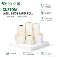 Rouleau d'étiquettes thermiques directes vierges avec différentes doublures, taille personnalisée, rouleau d'étiquettes d'expédition 4x6