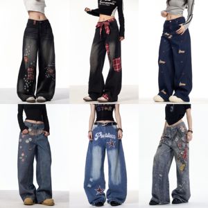 Jean baggy <span class=keywords><strong>taille</strong></span> haute pour <span class=keywords><strong>femme</strong></span> grande <span class=keywords><strong>taille</strong></span>, lavable, respirant et durable, style décontracté, tendance, Ropa De Mujer - Product Image 5