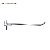 Crochets pour panneau perforé en métal chromé BMWJ PBH60, robustes, industriels, à fixation murale, capacité de 26,0 lb+, installation facile, réglables, pour la vente au détail