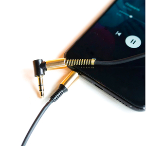 WISTAR <span class=keywords><strong>cable</strong></span> <span class=keywords><strong>jack</strong></span> <span class=keywords><strong>macho</strong></span> personalizado de 3,5mm, <span class=keywords><strong>cable</strong></span> auxiliar de fideos, <span class=keywords><strong>cable</strong></span> de audio auxiliar redondo con tapones de concha de metal y resorte de metal - Product Image 3