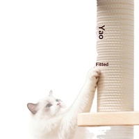 Nouvelle Arrivée Arbre à Chat Multiplateforme en Bois Massif, Tour d'Escalade Spacieuse pour Chat, Poteau à Gratter en Sisal Épais pour Chats d'Intérieur
