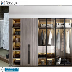 Meuble de chambre à coucher en bois personnalisé <span class=keywords><strong>Dressing</strong></span> Cabinet Dress <span class=keywords><strong>Armoire</strong></span> avec charnières de porte Garderobe Placard et <span class=keywords><strong>armoire</strong></span> pour salle familiale - Product Image 2