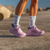Échantillonnage gratuit 100% polyester 3d impression numérique chaussettes personnalisées Sublimation longueur de l'équipage