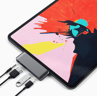 Station d'accueil USB 3.0 C 4/5 en 1, convertisseur 4K 30Hz, Ethernet, pour Switch, téléphone, ordinateur, iPad, en alliage d'aluminium, en stock