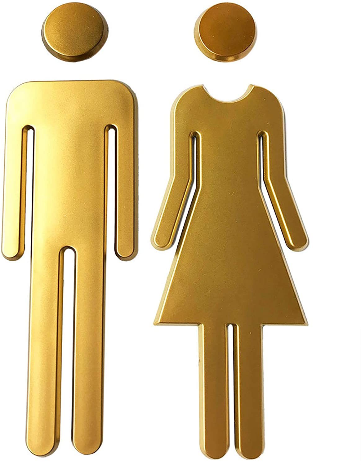 Custom Acrylic Adhesive Backed Unisex Bathroom Toilet Restroom Door Sign
