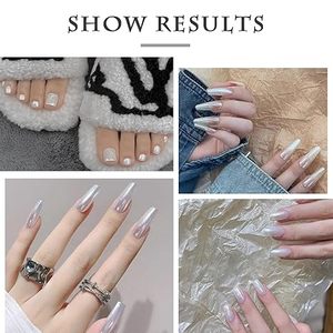 Polvere olografica per unghie cromata effetto specchio Aurora magia perlescente sirena perla ghiaccio al Neon Aurora Chameleon polvere - Product Image 6