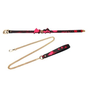 SM sex toys, dark bat <b>collar</b>, temperature-sensitive leather, body-touching color-changing <b>collar</b>, <b>BDSM</b> props - Product Image 5