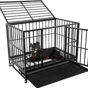 Grande caisse pour chien 48/36/42 pouces Heavy Duty Indestructible Escape Proof Kennel Lockable High Anxiety Double Door Pet Fence - Product Image 3