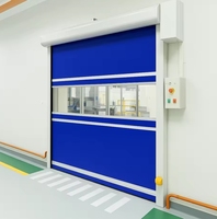 Tissu de bâche industrielle en PVC tissé 550 GSM, imperméable, ignifuge, durable, enduit et laminé pour les portes d'entrepôt et d'usine