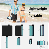 Manta de picnic de playa acrílica Extra grande plegable portátil, estera a prueba de arena e impermeable para playa al aire libre o camping