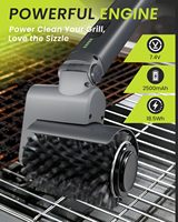 Brosse électrique pour barbecue extérieur, brosse de nettoyage de barbecue sans fil rechargeable avec 2 têtes rotatives