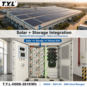 Sistema di Accumulo Energetico Commerciale Modulare da 261KWh 832V 100kW con Batteria LiFePO4, PCS 100KW, BMS e Sistema Antincendio FM200 - Product Image 3