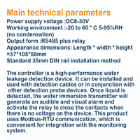 Détecteur de fuite d'eau SMRTE, capteur d'immersion d'eau, transmetteur, contrôleur d'alarme de fuite d'eau pour salle informatique, protocole RS485 Modbus