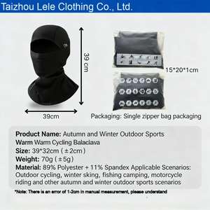 Balaclava, cache-cou élastique, bonnet d'hiver thermique, <span class=keywords><strong>masque</strong></span> facial pour le cyclisme, le ski et les sports de neige - Product Image 2
