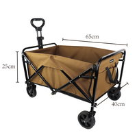 Chariot pliable robuste pour le jardin, le camping, les courses et la plage, avec roues