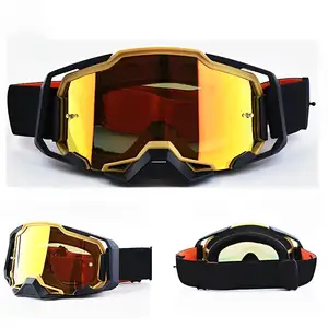 Jiepolly Factory UV400 Lunettes de motocross en gros Lunettes de moto Dirt Bike Lentille Pc Lunettes de soleil de sport MX Lunet