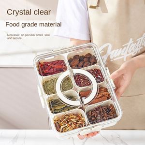 กล่องขนมทรงสี่เหลี่ยมพร้อมฝาปิดแบบมีหูหิ้ว พับเก็บได้ ใช้จัดระเบียบในตู้เย็น สำหรับใส่ผัก ขนม ของว่าง สำหรับงานปาร์ตี้ ท่องเที่ยว ปิกนิก ใช้จัดระเบียบอาหาร - Product Image 1