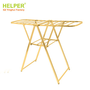 Aluminum Alloy Folding Clothes <b>Drying</b> <b>Rack</b> X-Shape Floor Type Mobile Indoor Outdoor Balcony Use - Product Image 3
