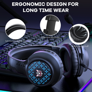 Casque de jeu Onikuma X7 avec son surround, microphone intégré, suppression du bruit, pour PS4 et PC - Product Image 3