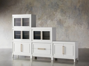 Librería de madera maciza de estilo americano RH, librería de combinación de habitación de Villa de lujo - Product Image 5