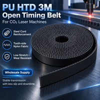 Nouvelle courroie de distribution HTD 3M en PU avec cordon en acier et face à dents en nylon pour machine de gravure/découpe laser CO2, pièces CNC